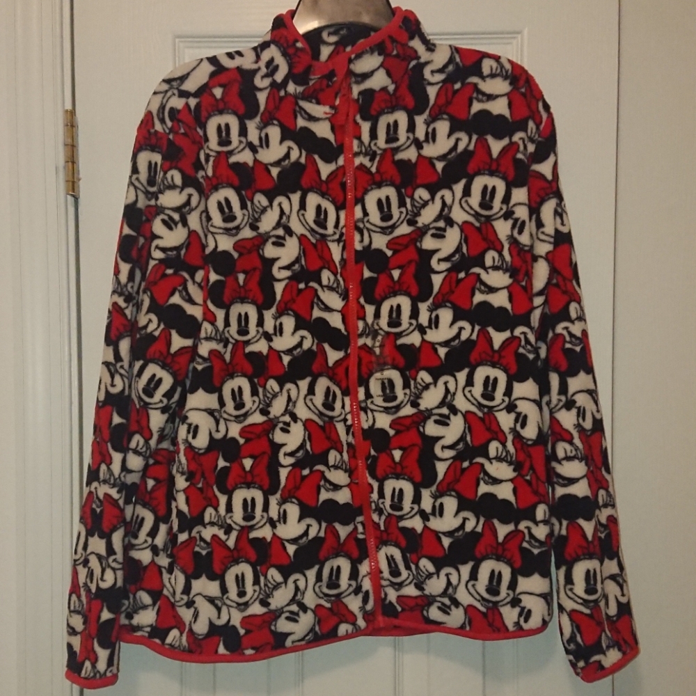 NWOT Super Soft Minnie Mouse Zip-up Jacket